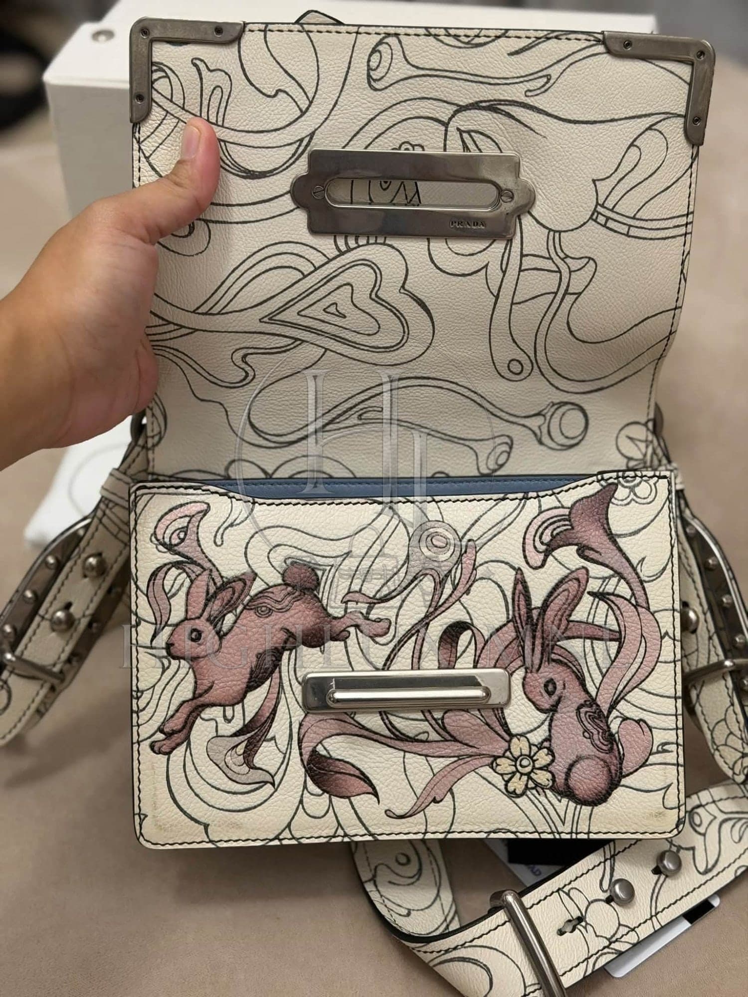 Prada Limited Edition Rabbit Print Cahier Bag — photo 10