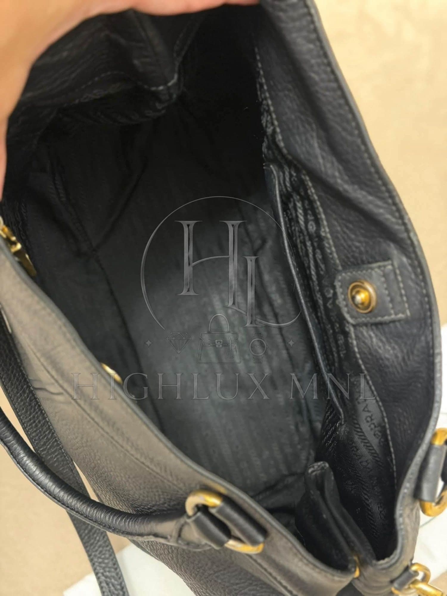 Prada Daino Leather Two-way Bag — photo 9