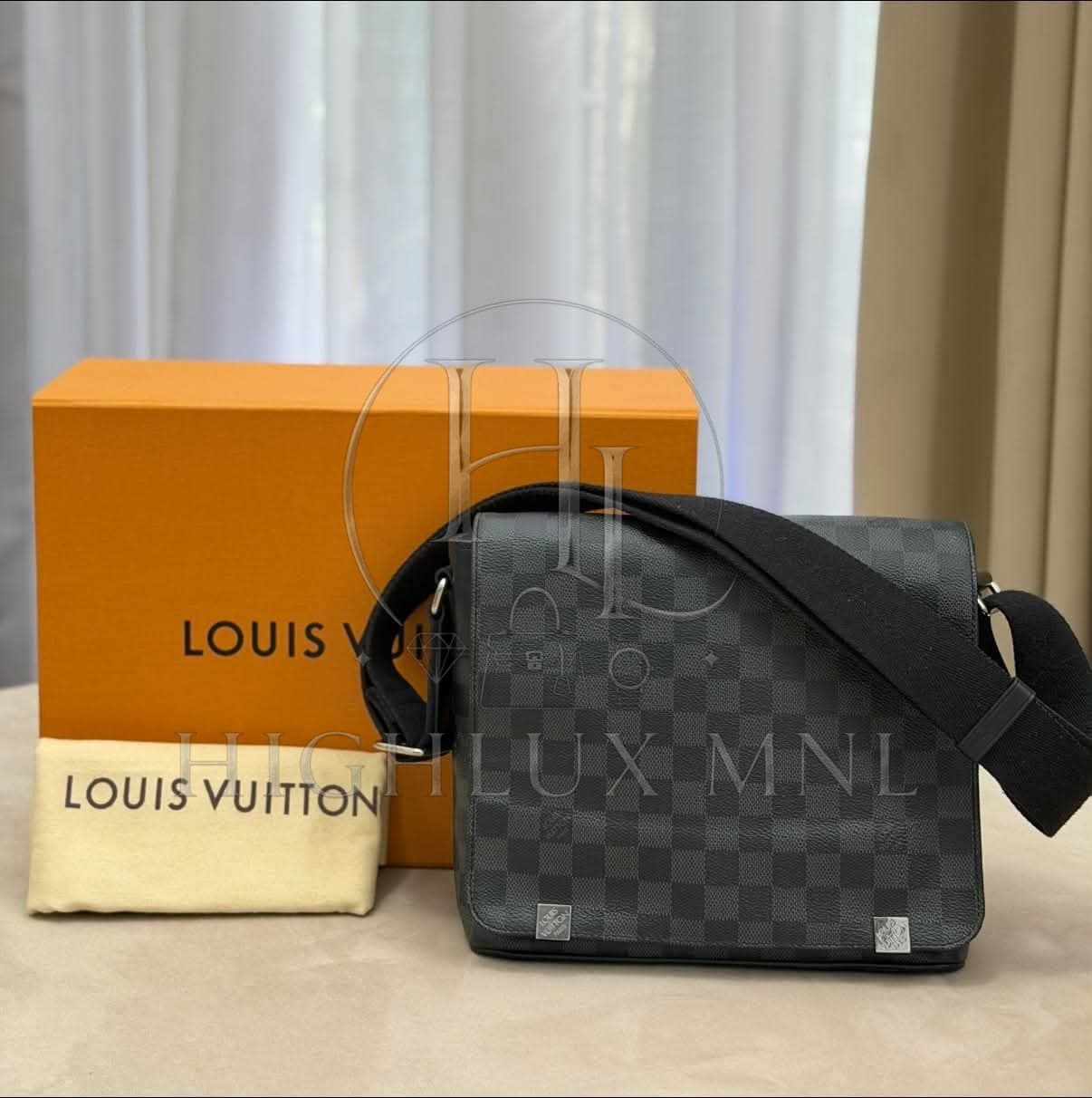 Louis Vuitton Graphite Damier District MM Messenger Bag