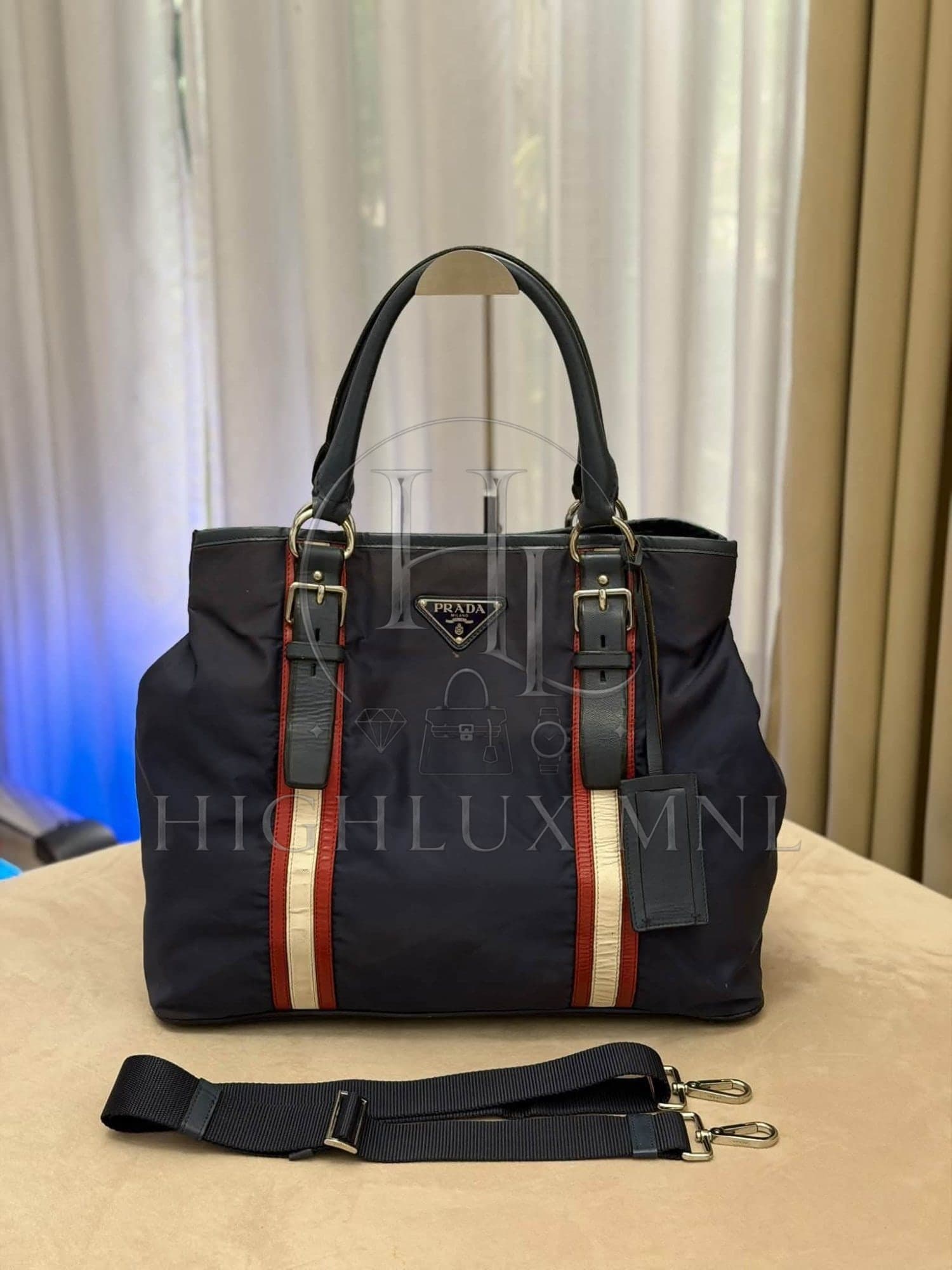 Prada Nylon Big Tote/Travel Bag
