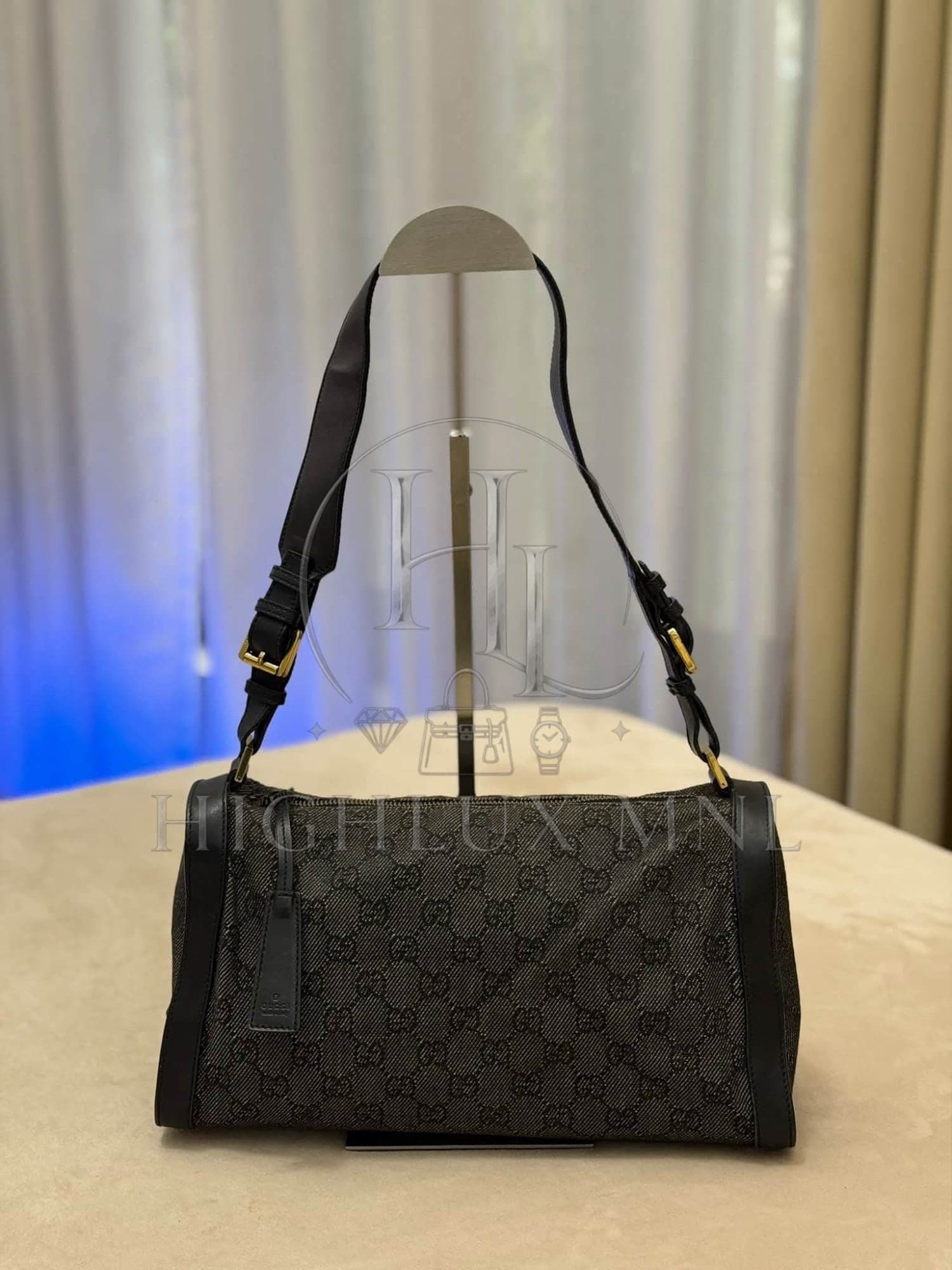 Gucci GG Denim Canvas Shoulder Bag