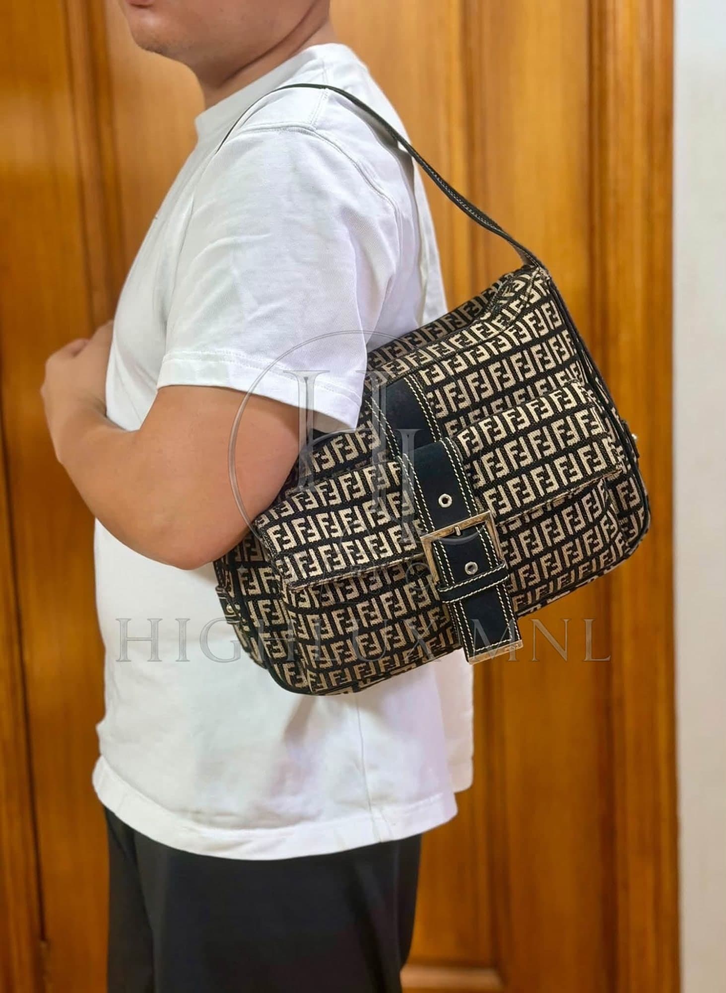 Fendi Zucchino Canvas Shoulder Bag — photo 2