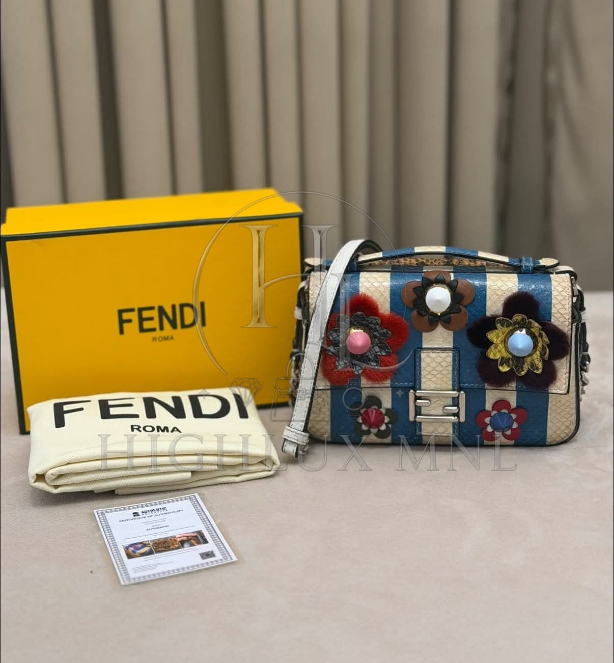 Fendi Flowerland Double Micro Baguette Bag