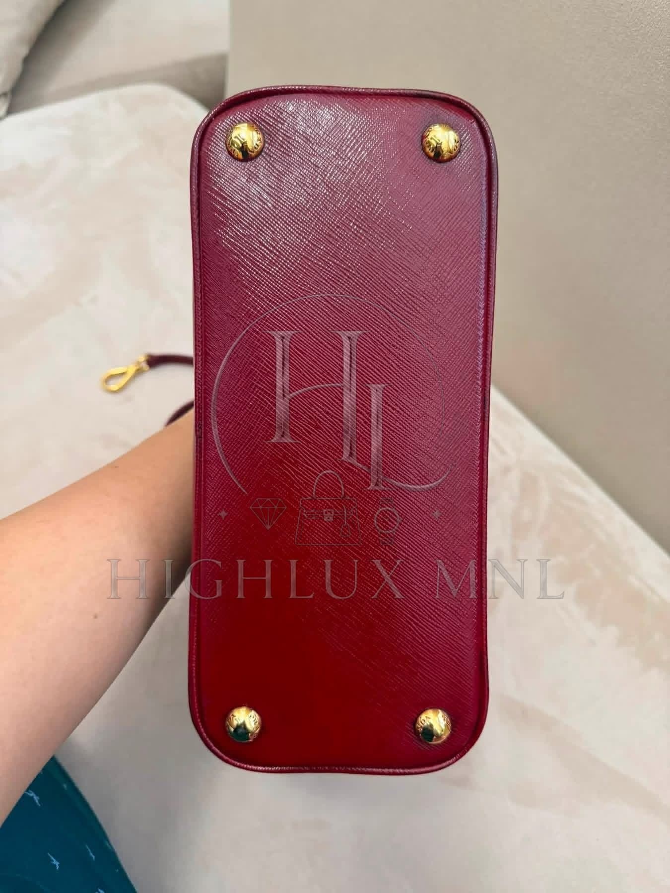 Prada Vernice Promenade Burgundy Color — photo 6