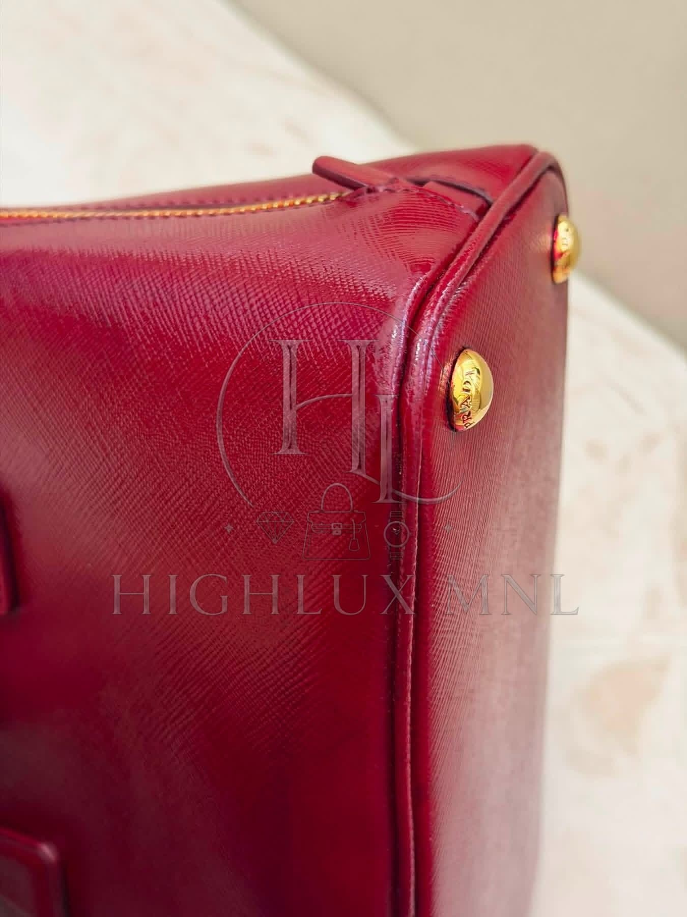 Prada Vernice Promenade Burgundy Color — photo 7