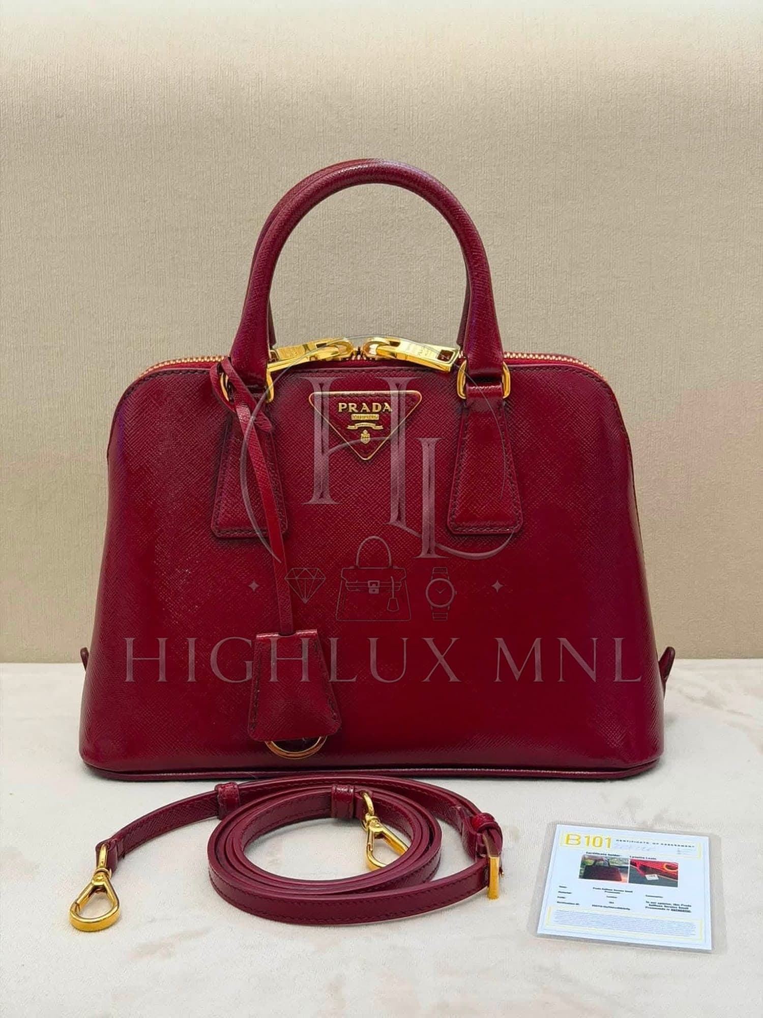 Prada Vernice Promenade Burgundy Color — photo 2
