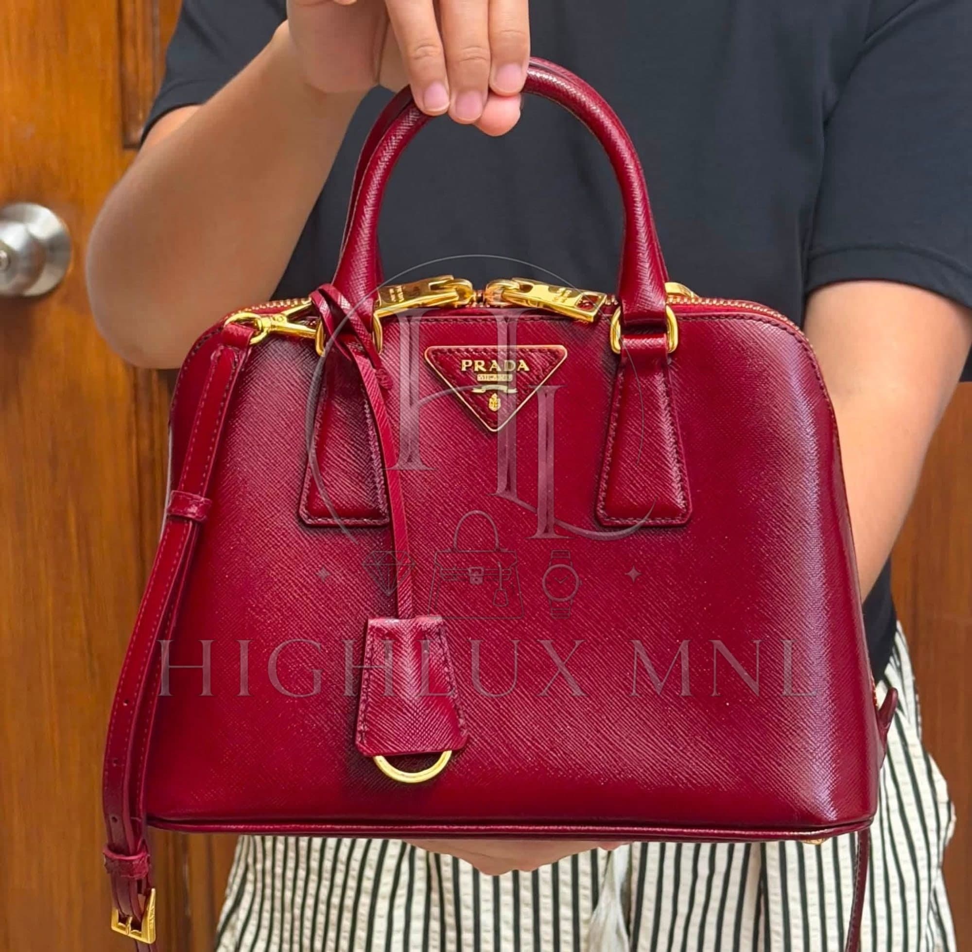 Prada Vernice Promenade Burgundy Color