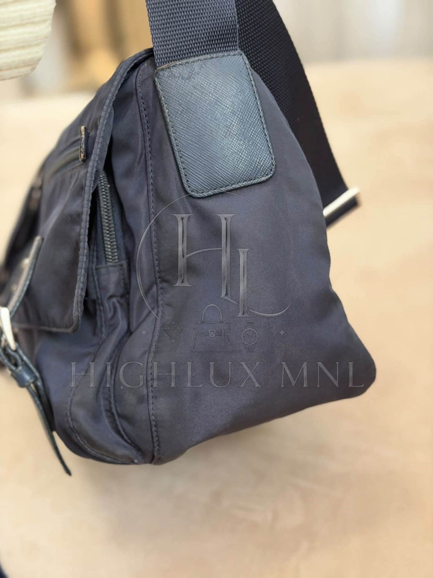 Prada Tessuto Nylon Messenger Bag in Midnight Blue — photo 3