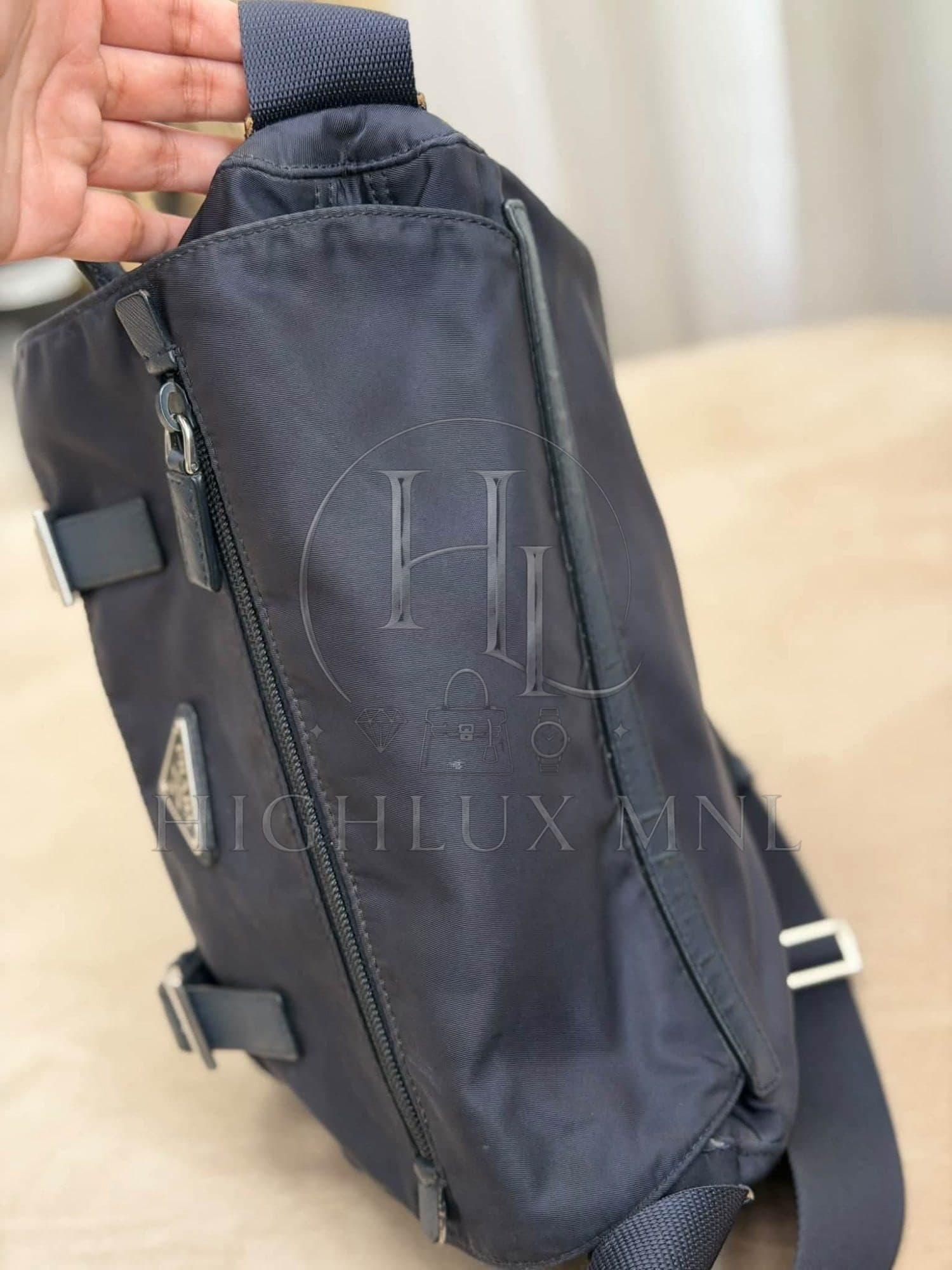 Prada Tessuto Nylon Messenger Bag in Midnight Blue — photo 8