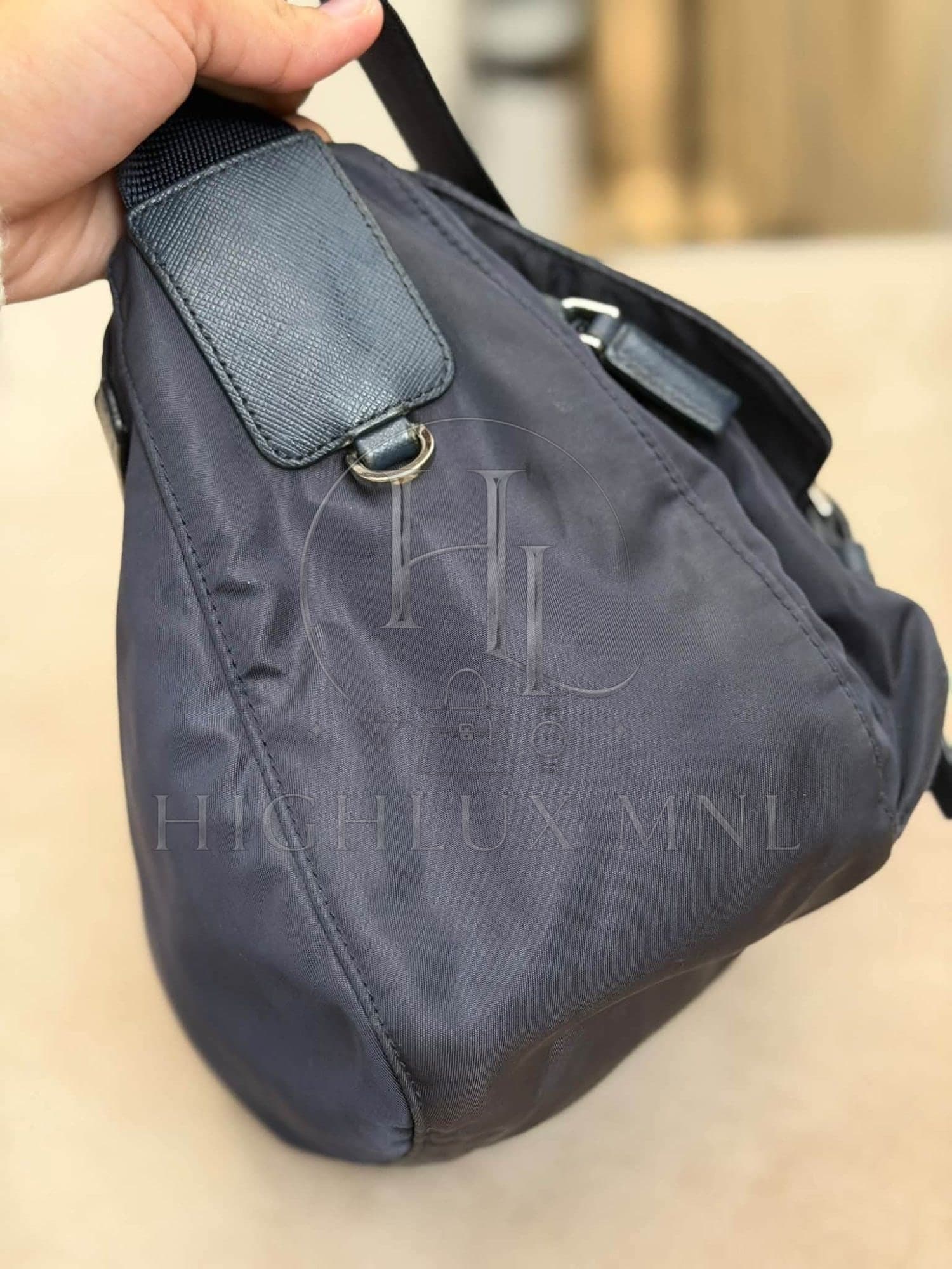 Prada Tessuto Nylon Messenger Bag in Midnight Blue — photo 4