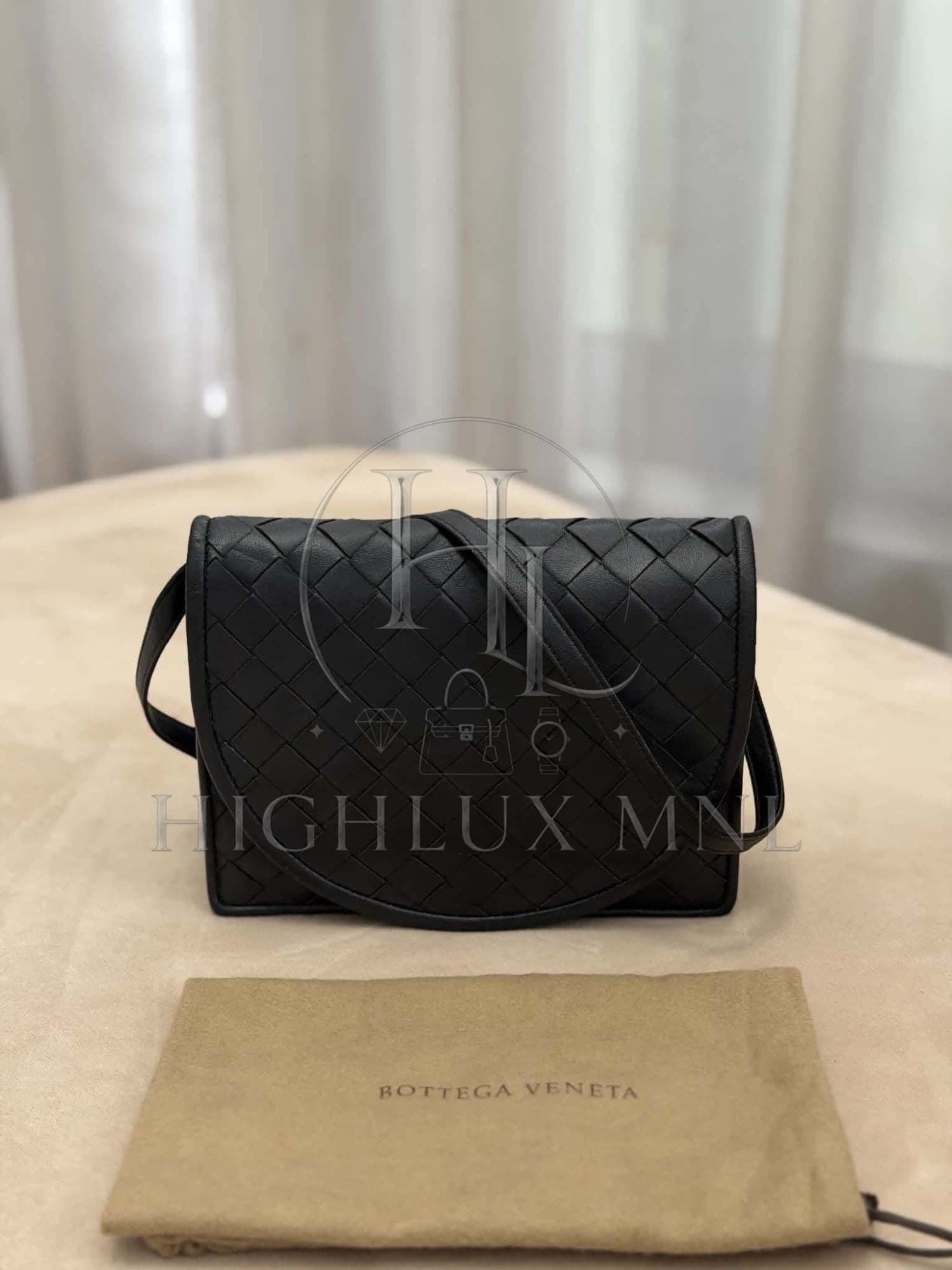Bottega Veneta Intrecciato Small Flap Crossbody Bag