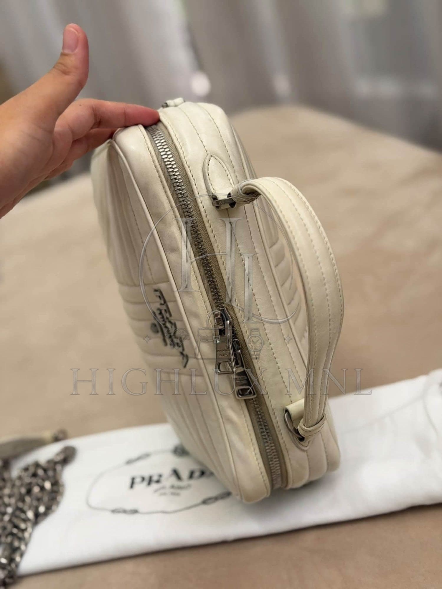 Prada Soft Calfskin Diagramme Camera Bag — photo 9