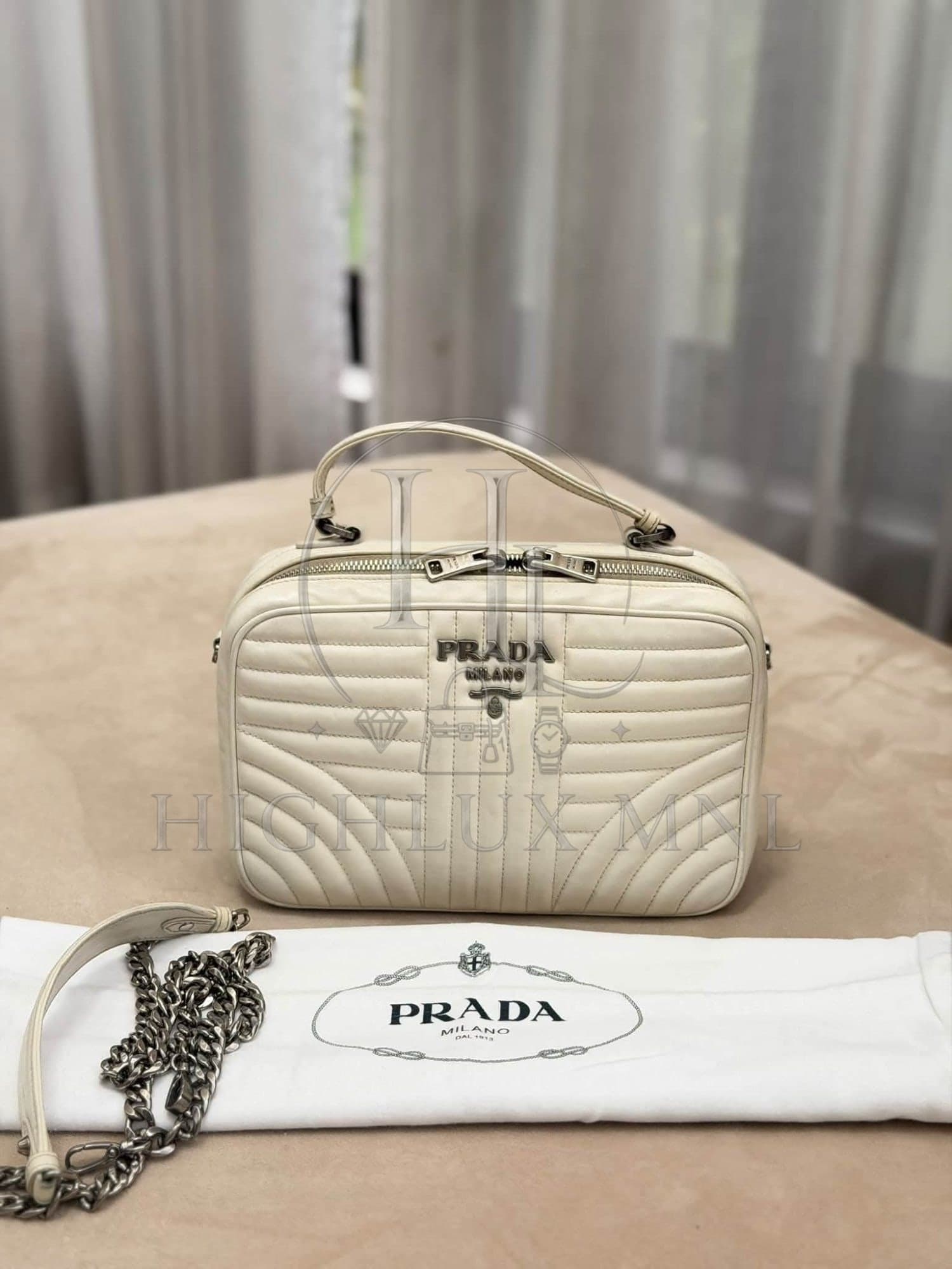 Prada Soft Calfskin Diagramme Camera Bag