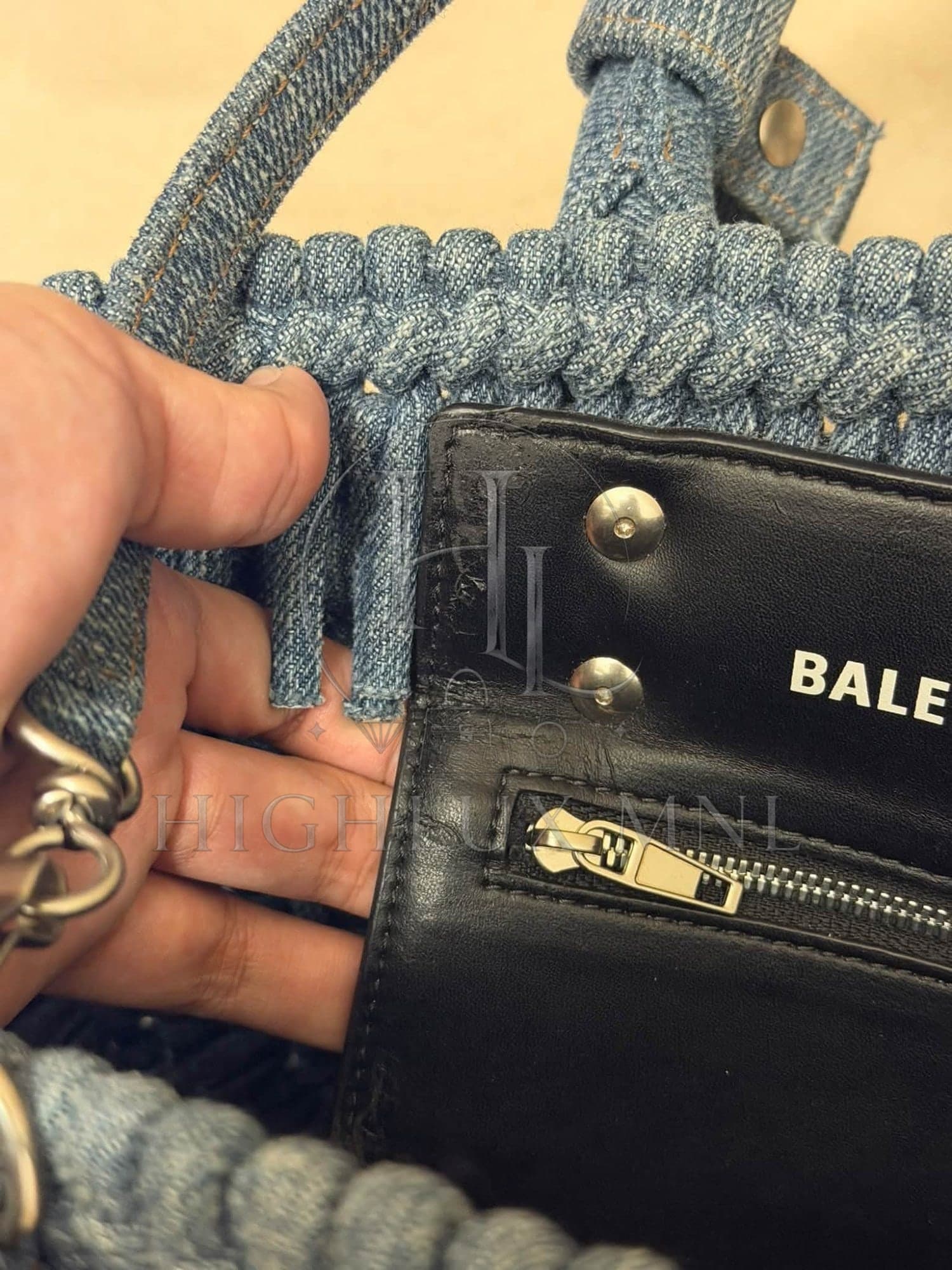 Balenciaga Woven Denim Basket Bag — photo 10