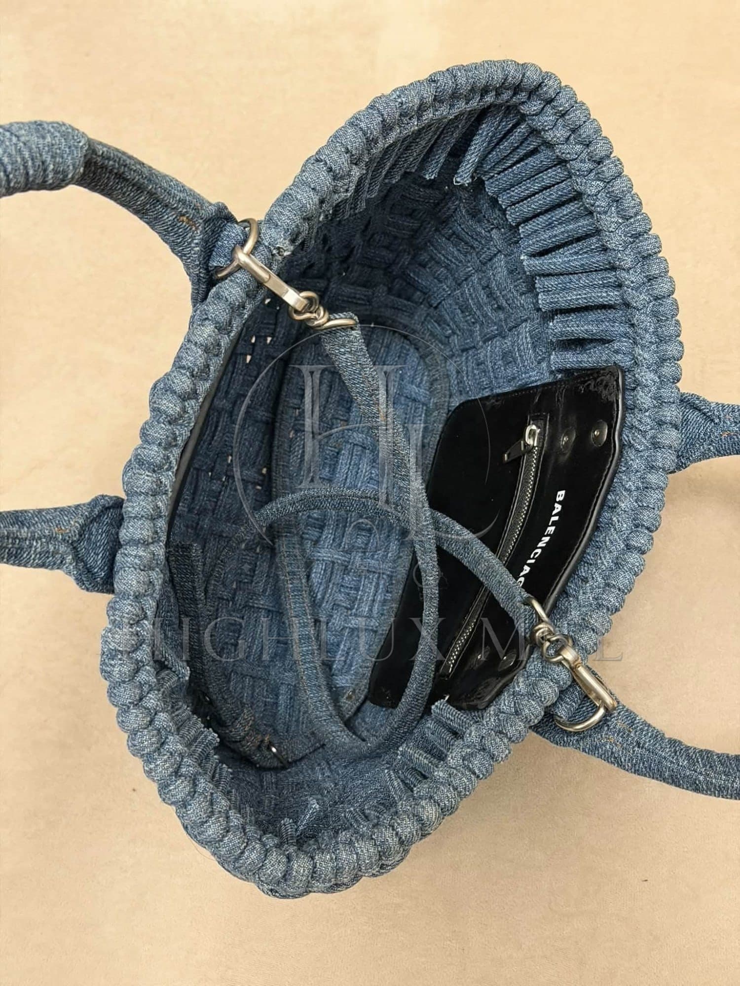 Balenciaga Woven Denim Basket Bag — photo 8