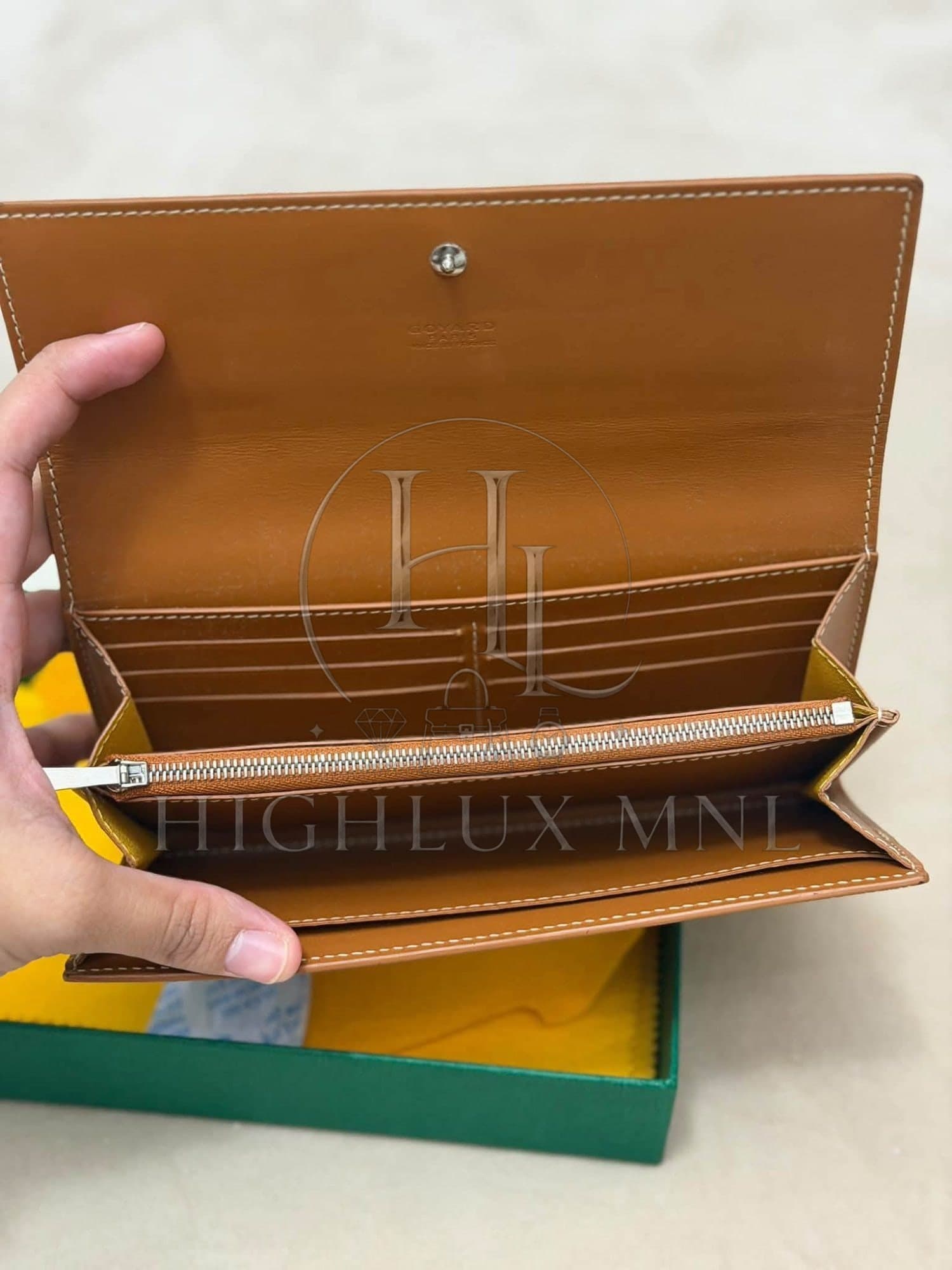 Goyard Varene Long Wallet in Black Goyardine — photo 5