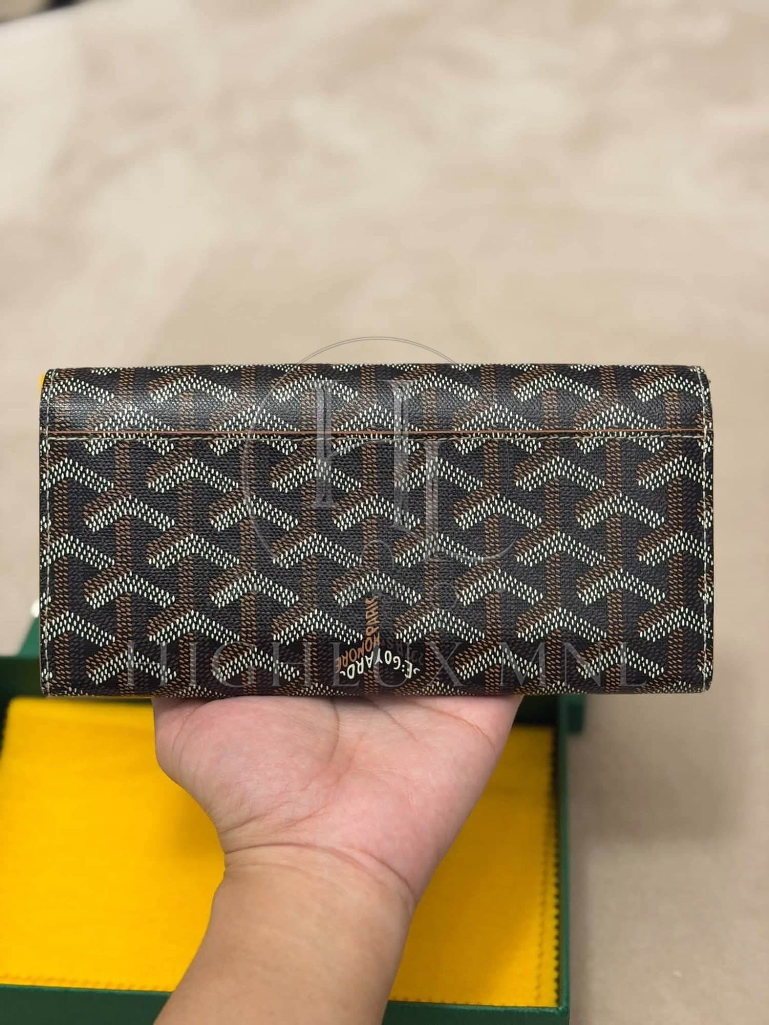 Goyard Varene Long Wallet in Black Goyardine — photo 2
