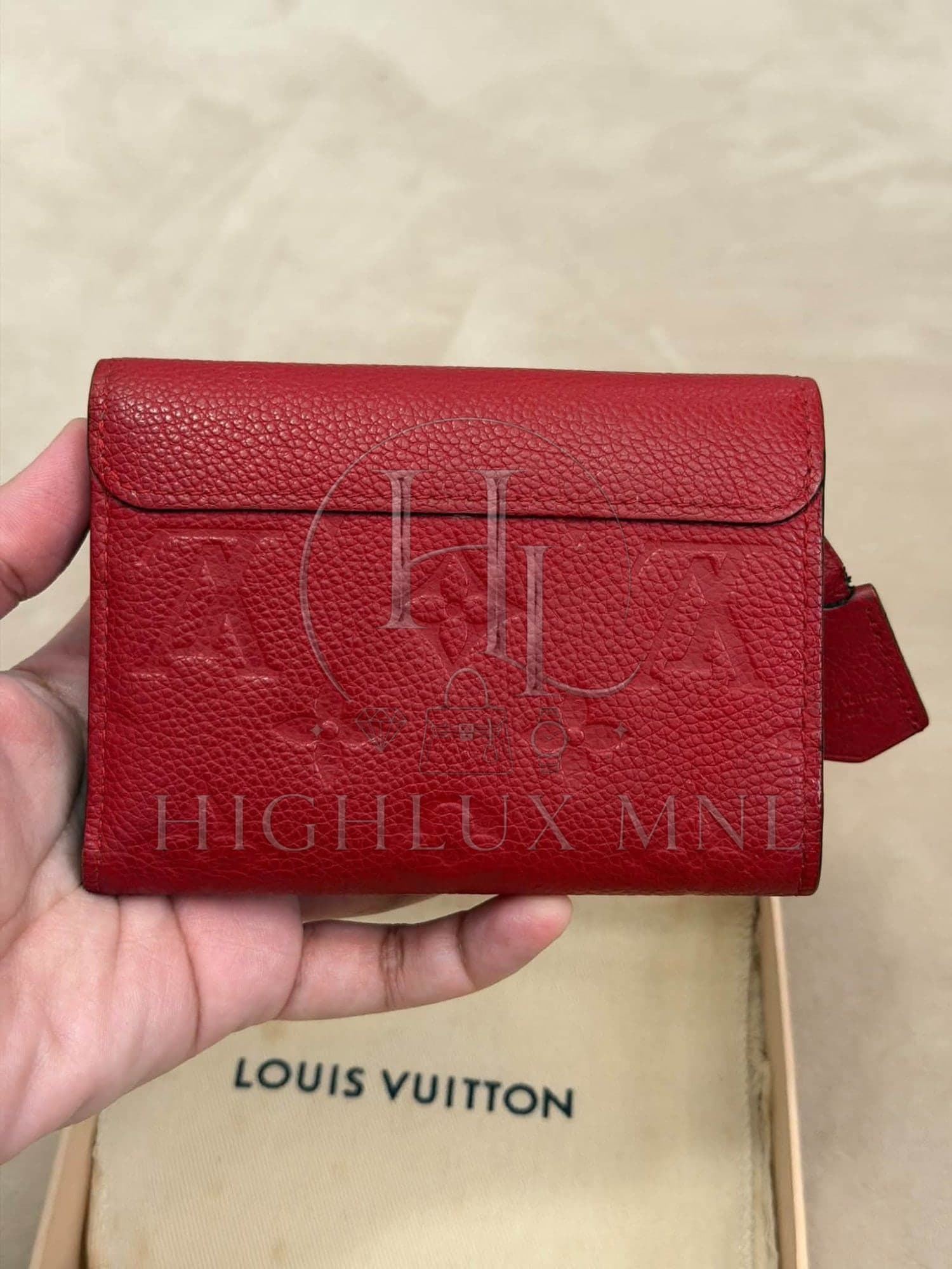 Louis Vuitton Red Empreinte Compact Wallet — photo 3