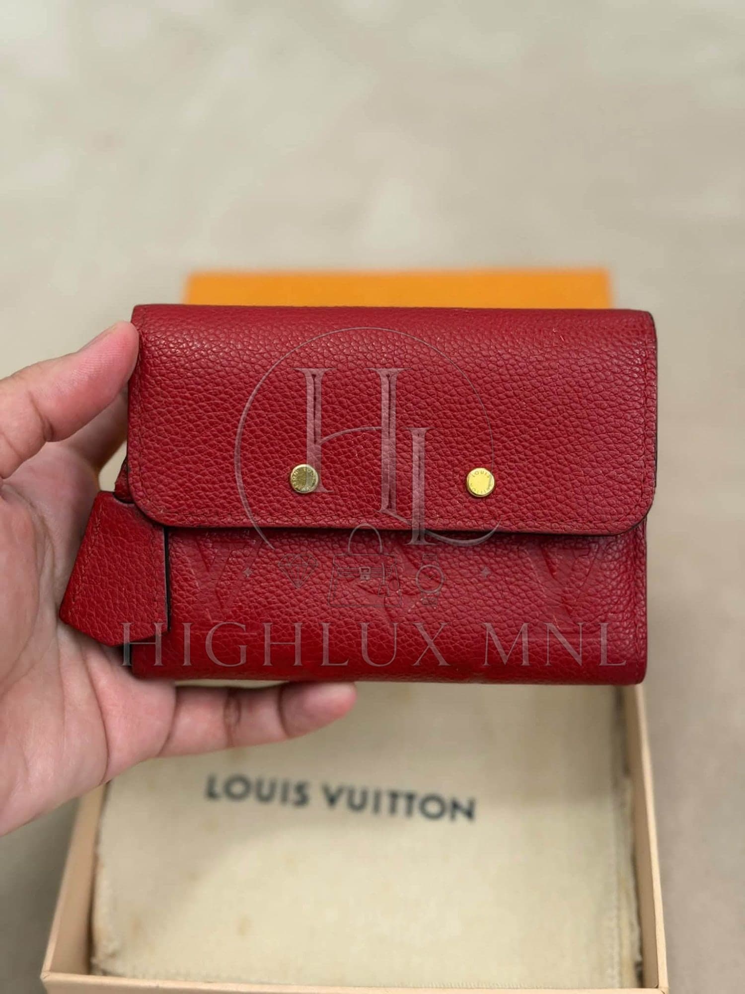 Louis Vuitton Red Empreinte Compact Wallet — photo 2