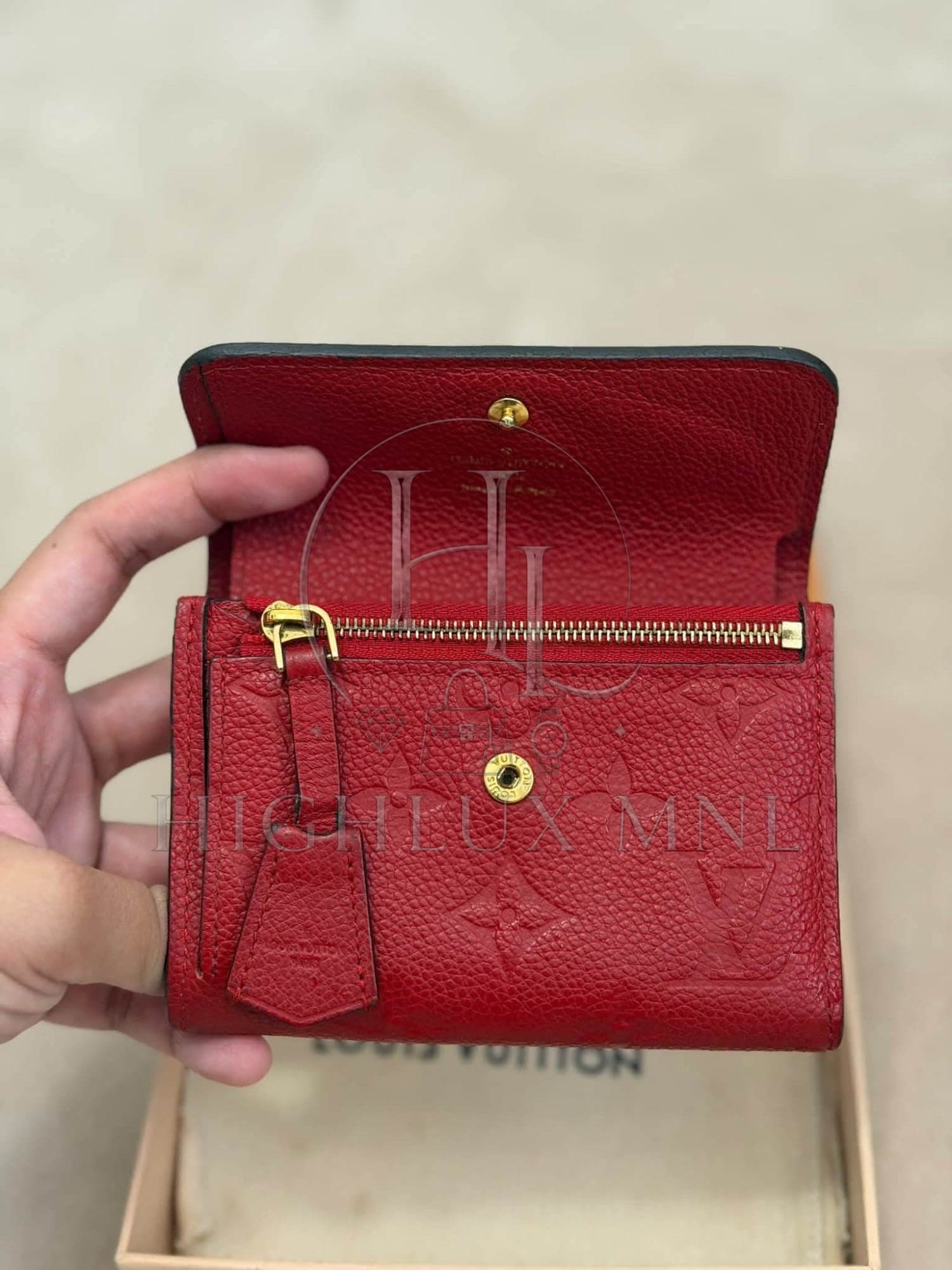 Louis Vuitton Red Empreinte Compact Wallet — photo 6