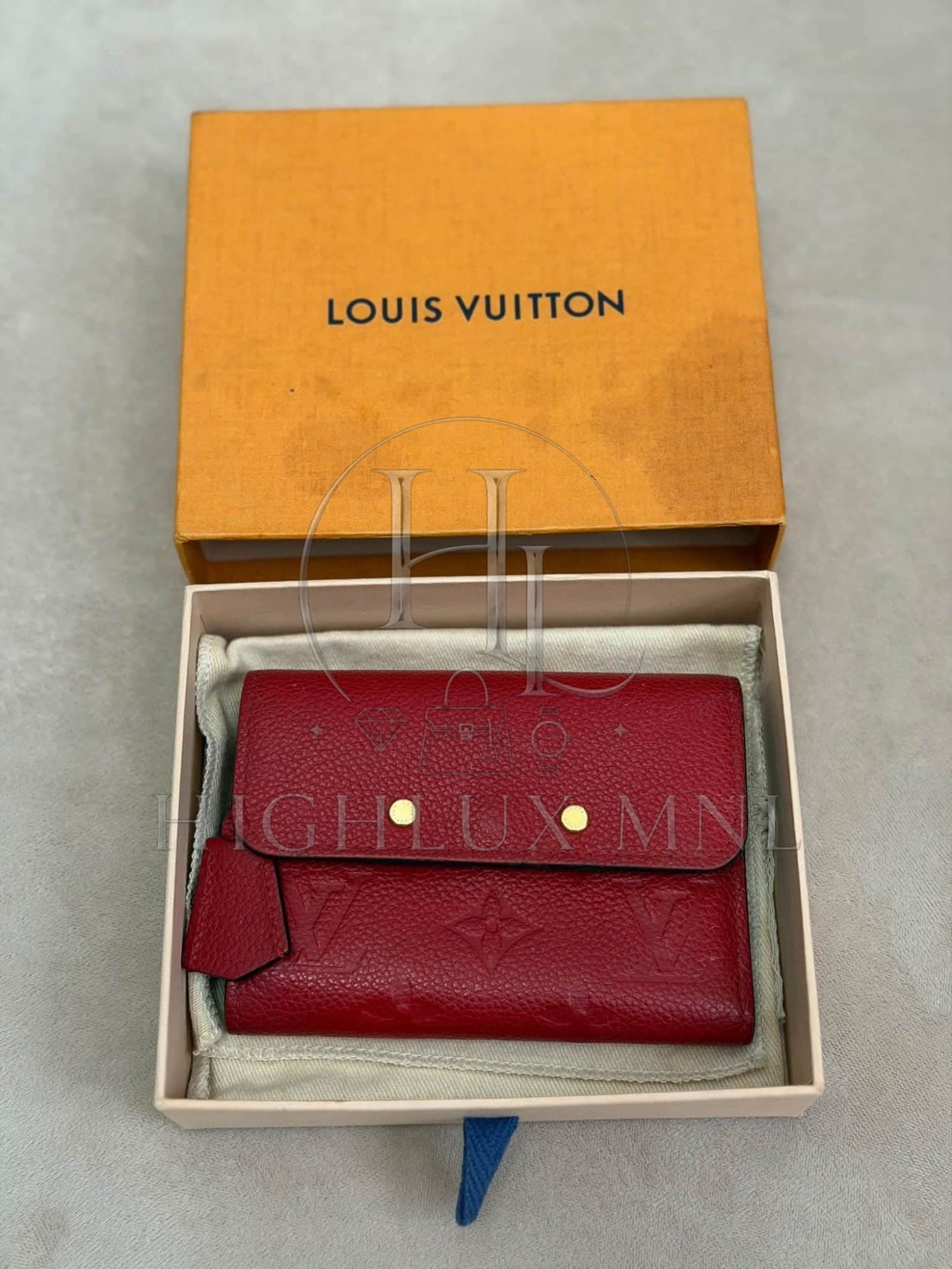 Louis Vuitton Red Empreinte Compact Wallet