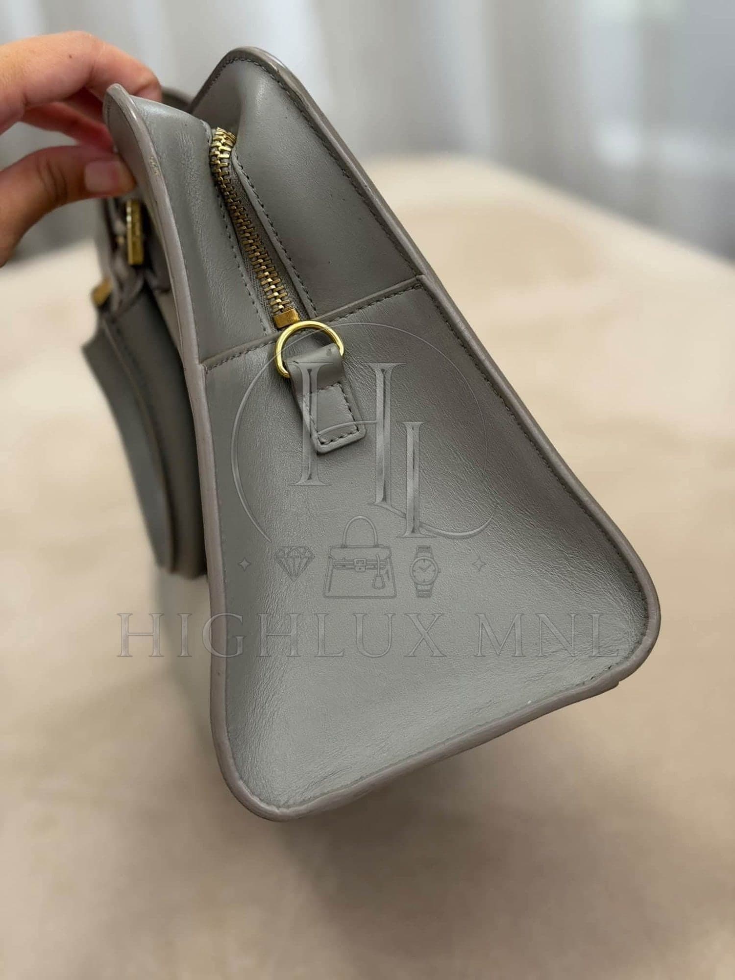 YSL Classic Cabas Y Small Tote Bag in Gray color — photo 3