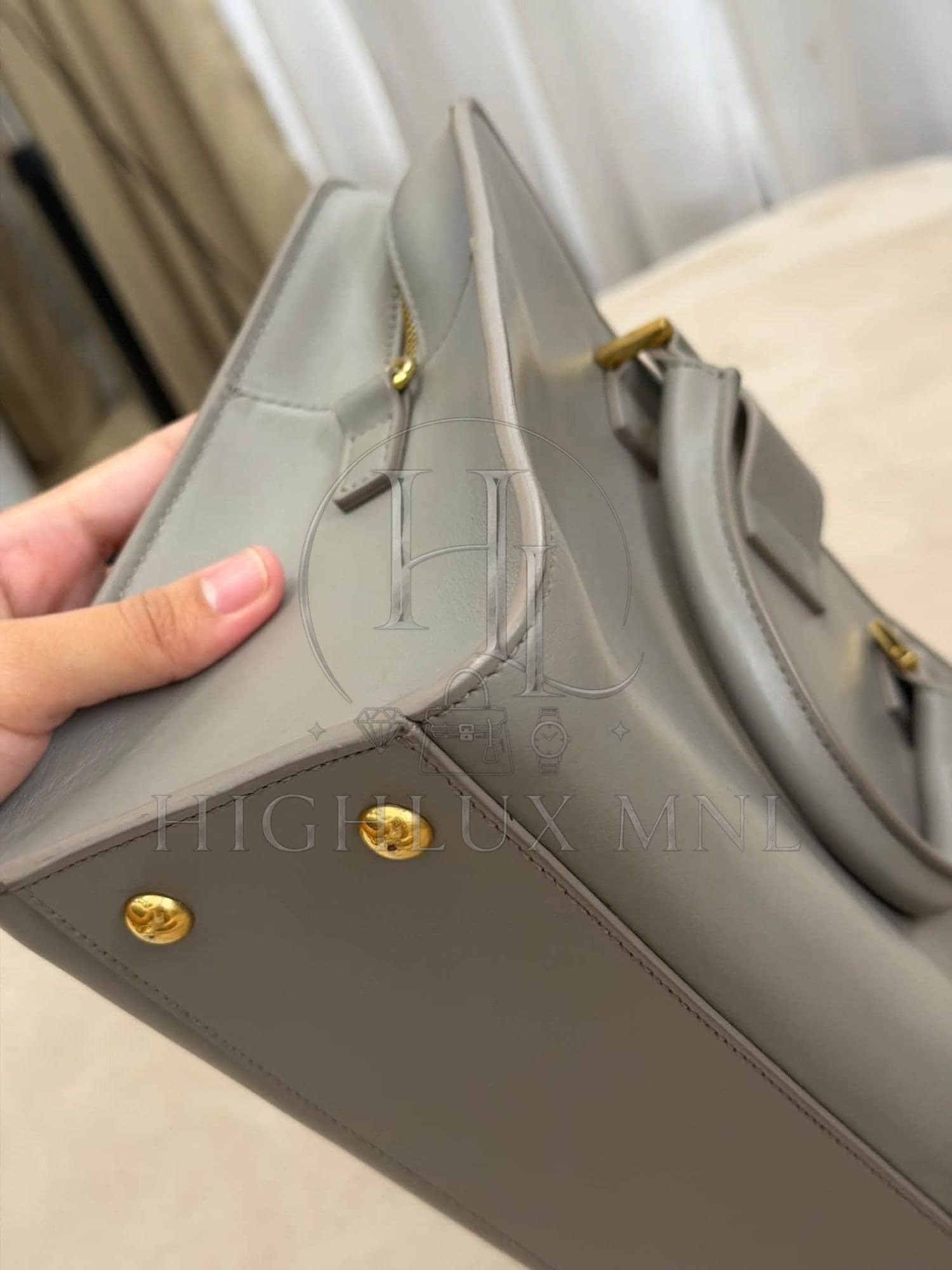 YSL Classic Cabas Y Small Tote Bag in Gray color — photo 5