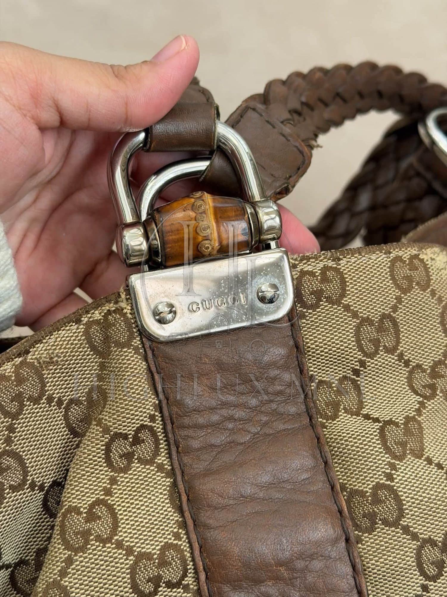 Gucci GG Canvas Bamboo Bar Shoulder Bag — photo 10