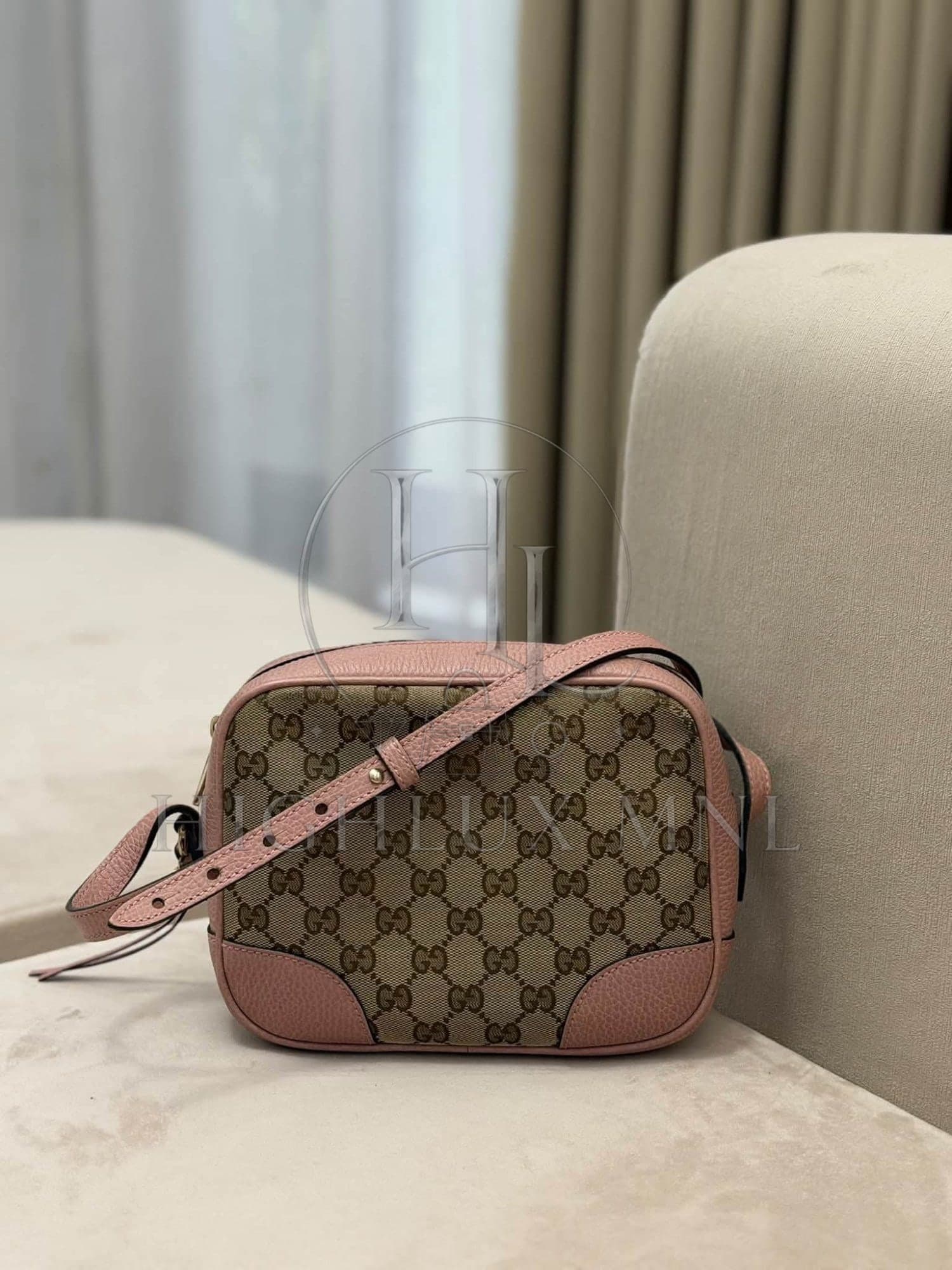 Gucci GG Canvas Bree Camera Bag in Pink