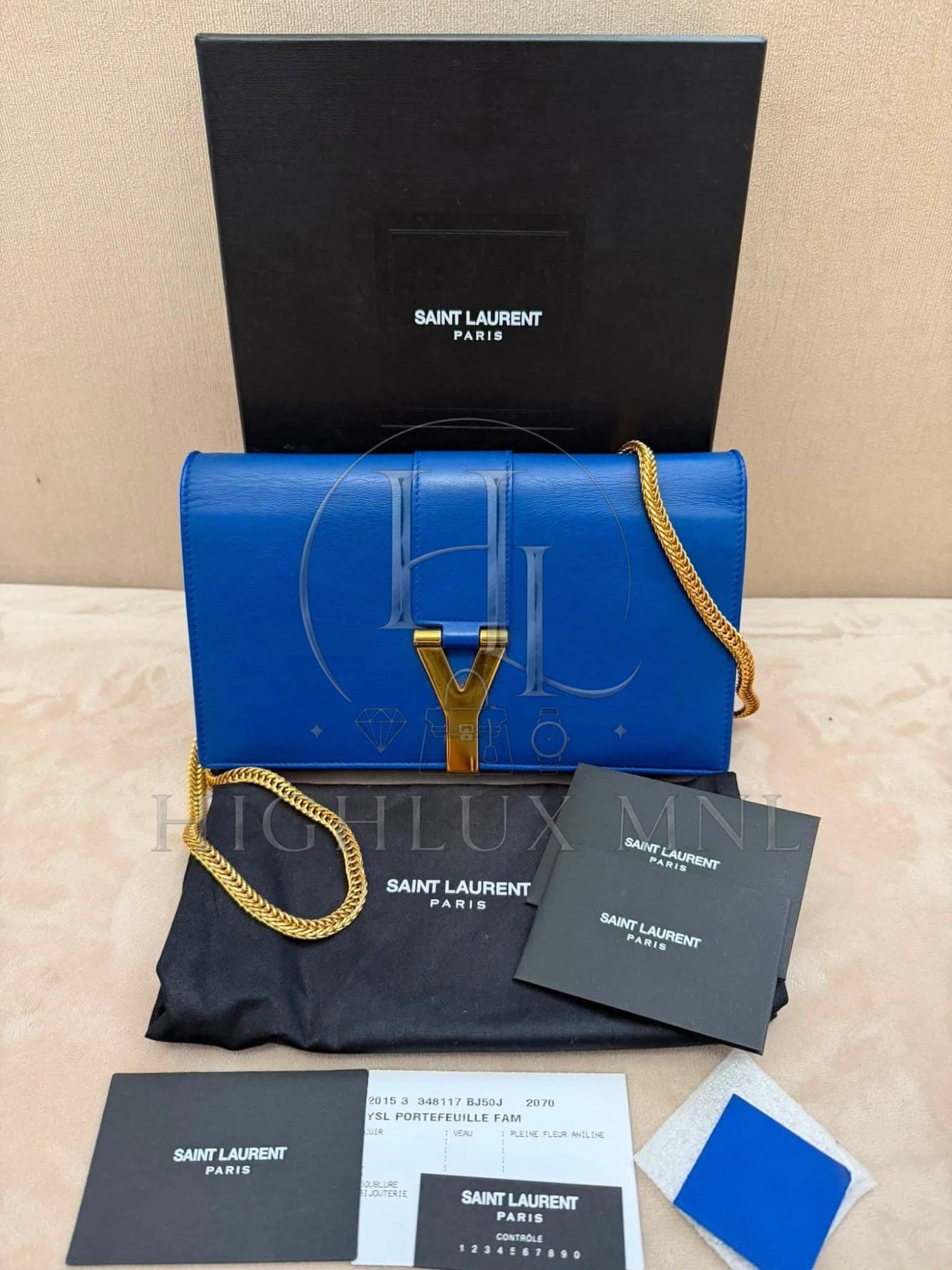 Saint Laurent Classic Y Ligne Wallet on Chain