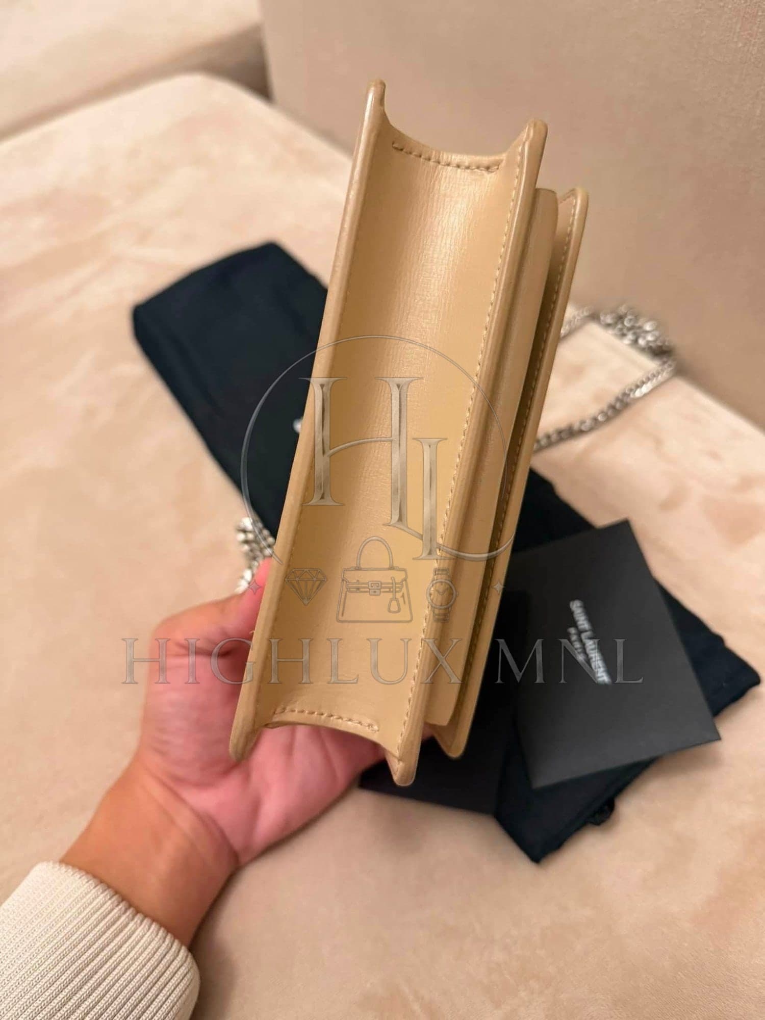 YSL Yves Saint Laurent Mini Sunset in Beige — photo 7