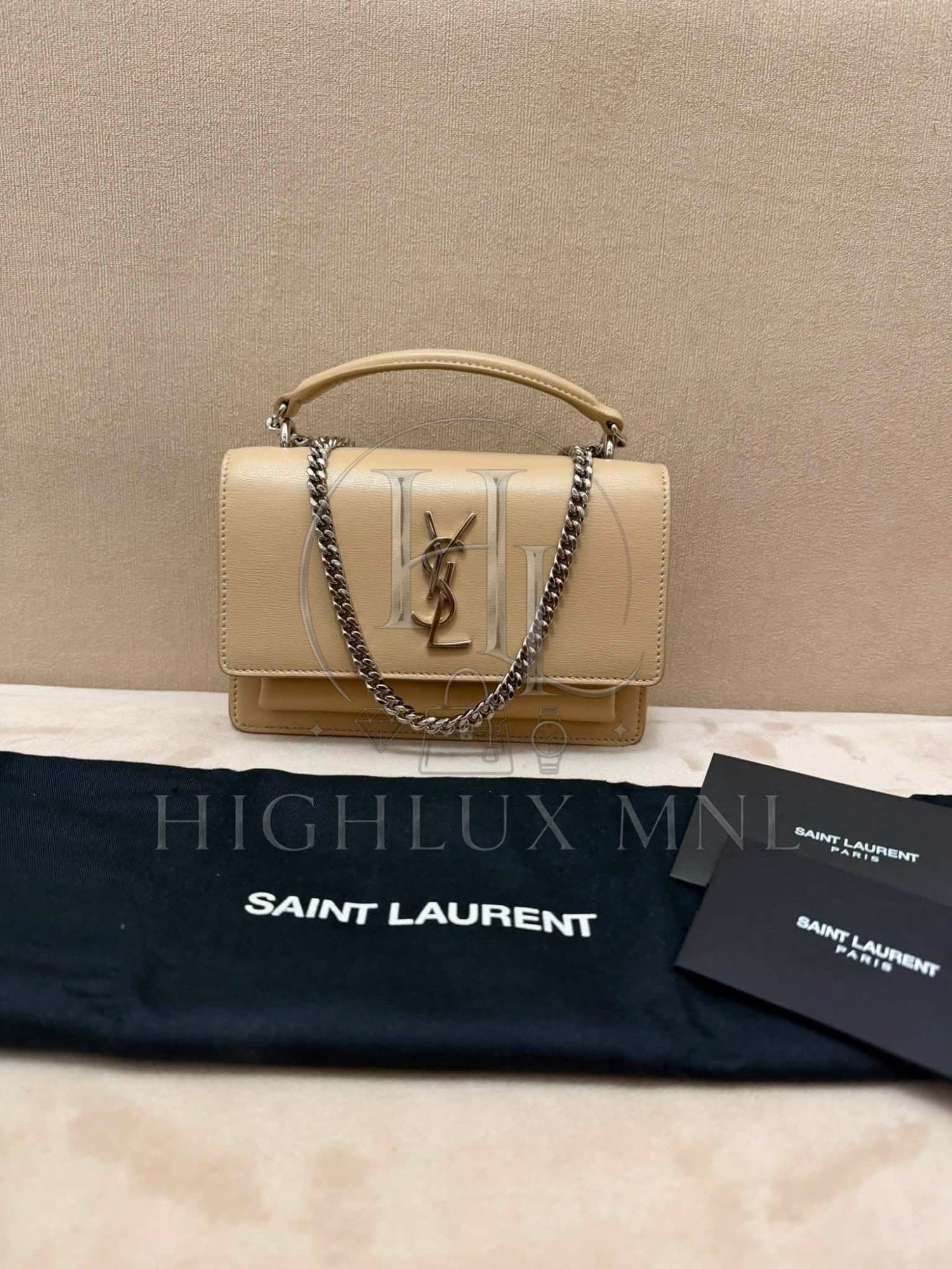 YSL Yves Saint Laurent Mini Sunset in Beige