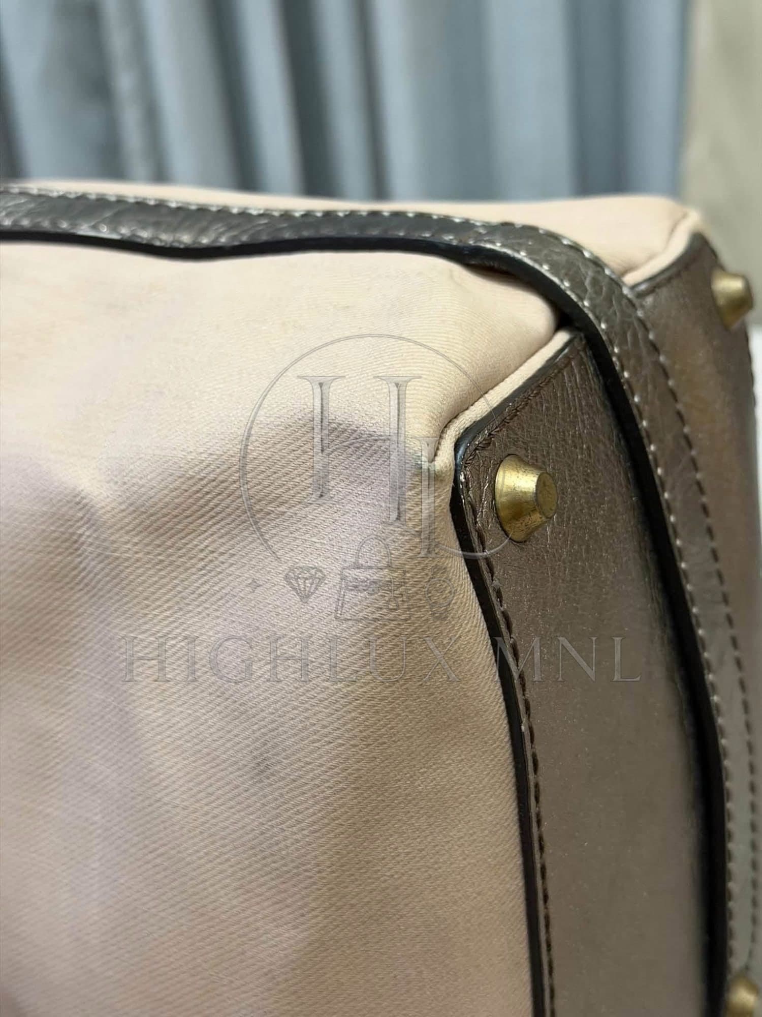 Chloe Metallic Canvas Leather Tote Bag — photo 8