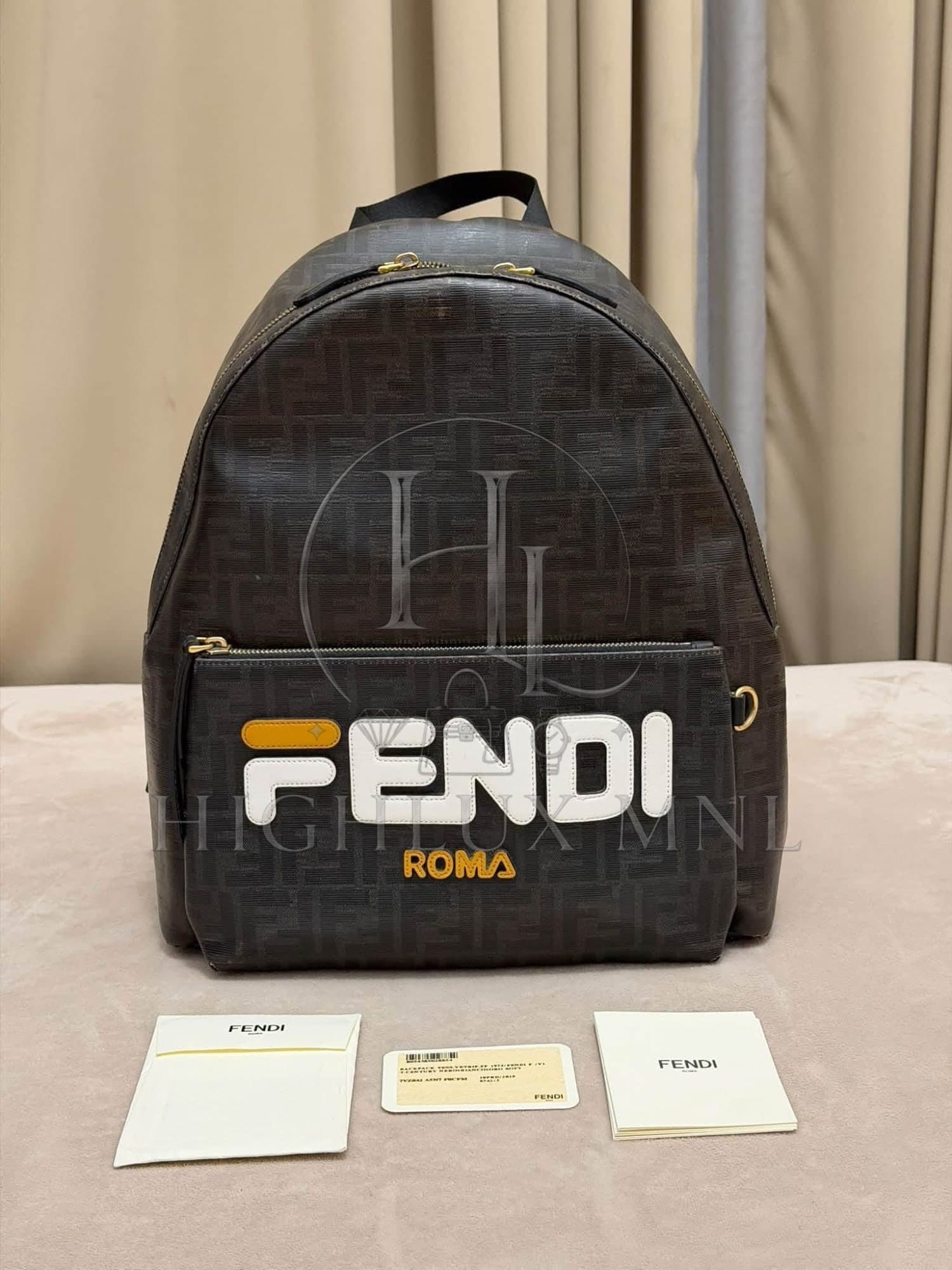 Fendi Coated Canvas Backpack