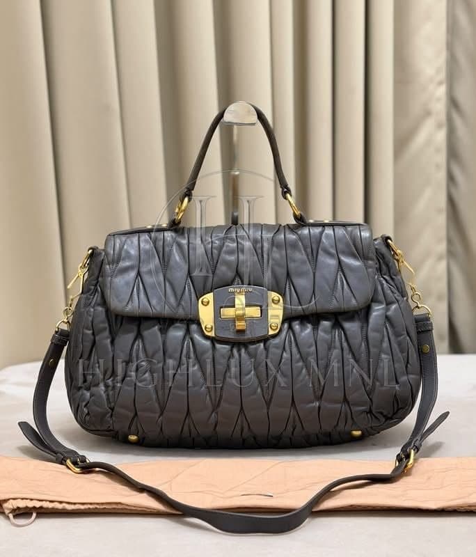 Miu Miu Matelasse Nappa Leather Satchel Bag