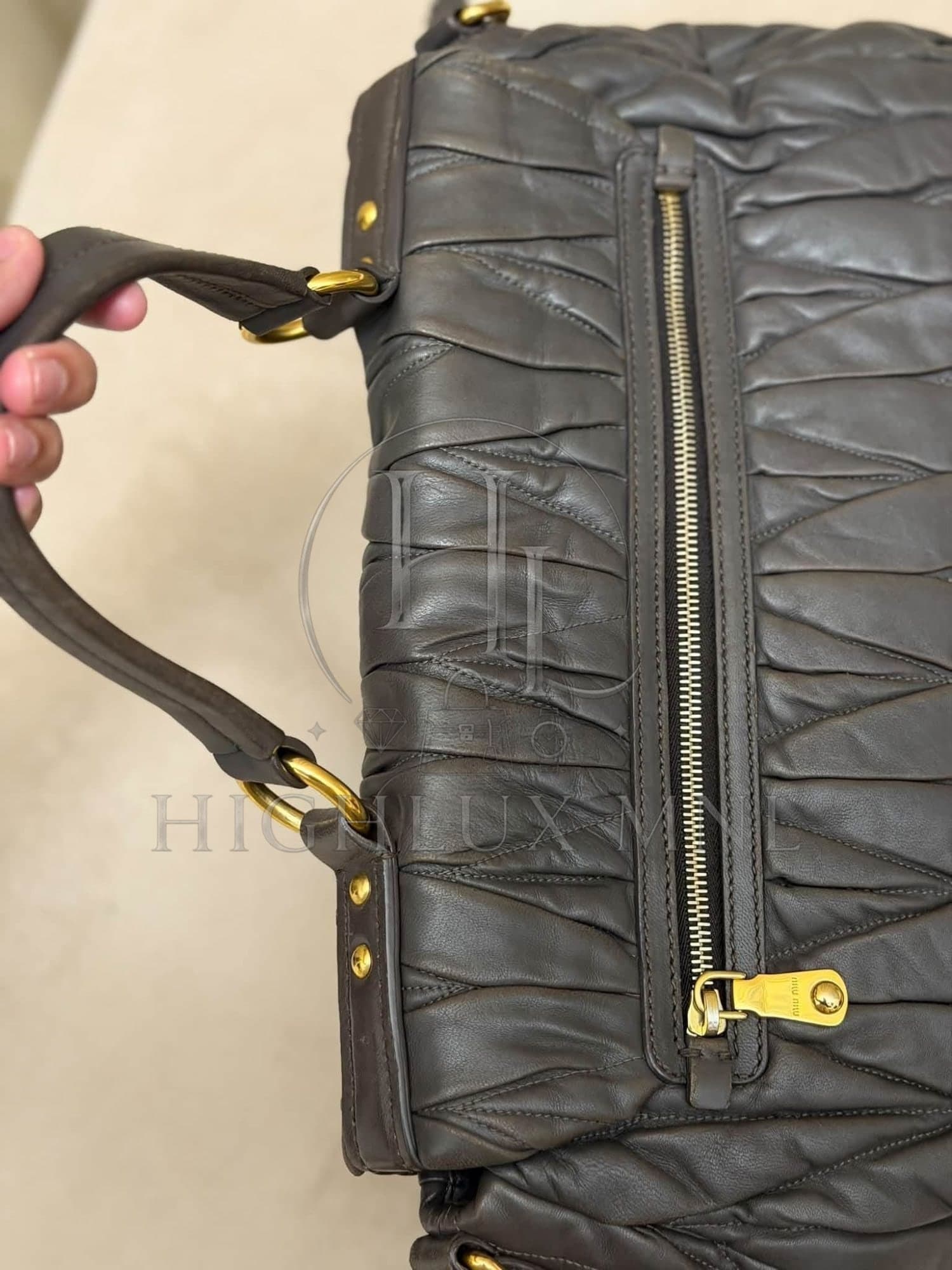 Miu Miu Matelasse Nappa Leather Satchel Bag — photo 11