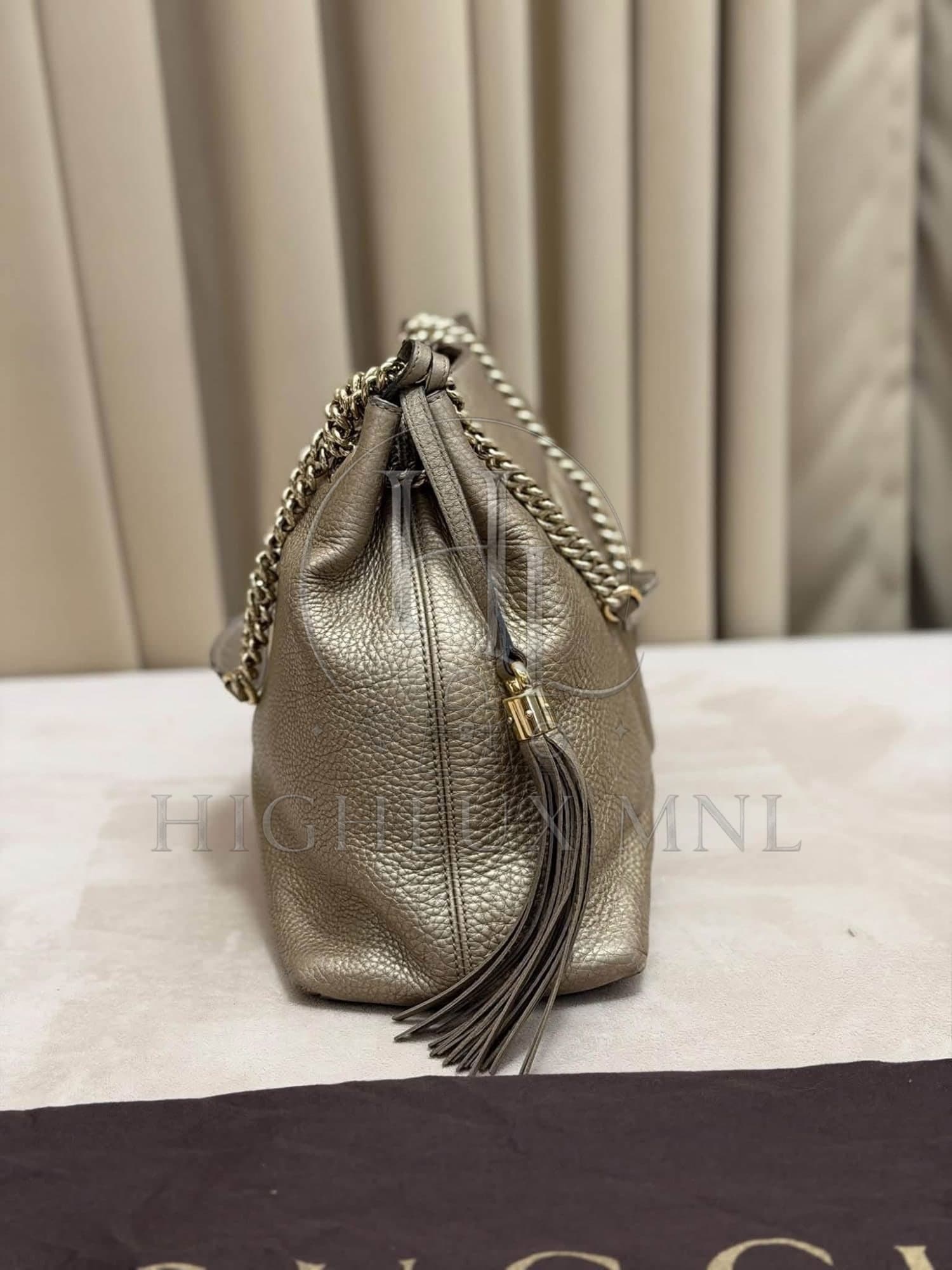 Gucci Soho Medium Metallic Chain Tote Bag — photo 4